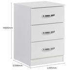 Paddington 4 Door Wardrobe & 3+2 Drawer Chest 3 Piece Bedroom Set
