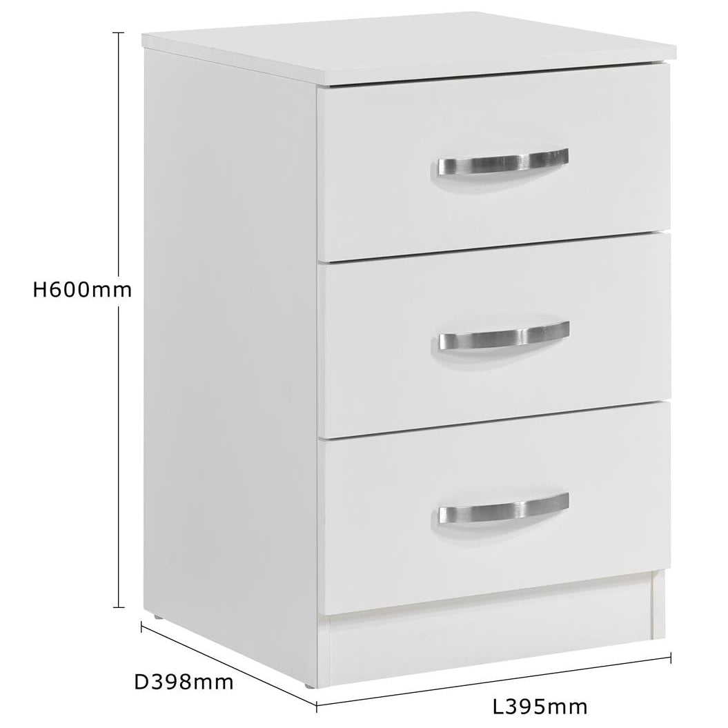 Paddington 4 Door Wardrobe & 3+2 Drawer Chest 3 Piece Bedroom Set