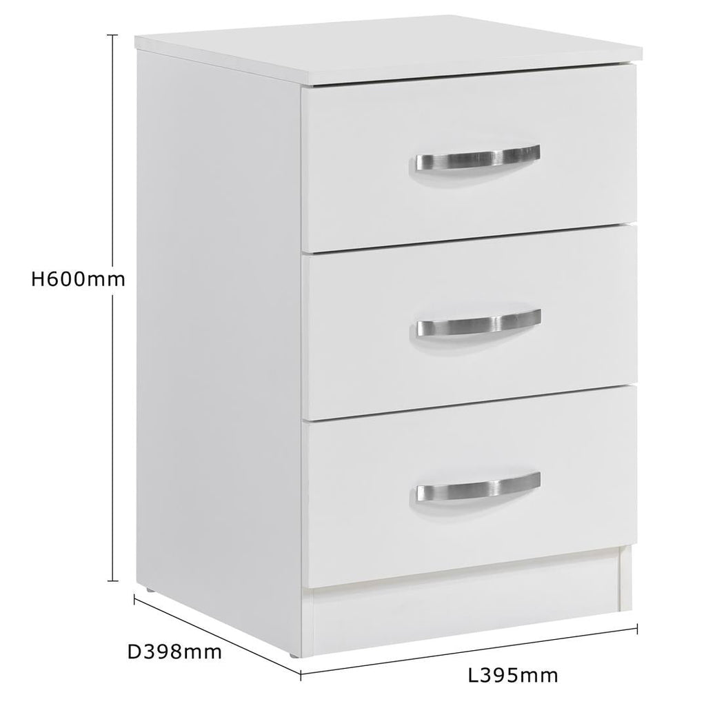 Paddington 3 Door Wardrobe & 7 Drawer Chest 3 Piece Set