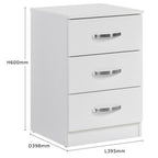 Paddington 3 Door Wardrobe & 7 Drawer Chest 3 Piece Set