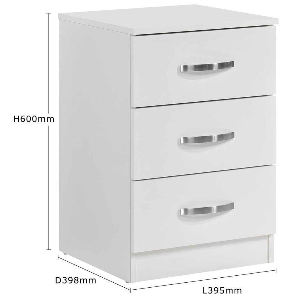 Paddington 4 Door Wardrobe & 7 Drawer Chest 3 Piece Bedroom Set