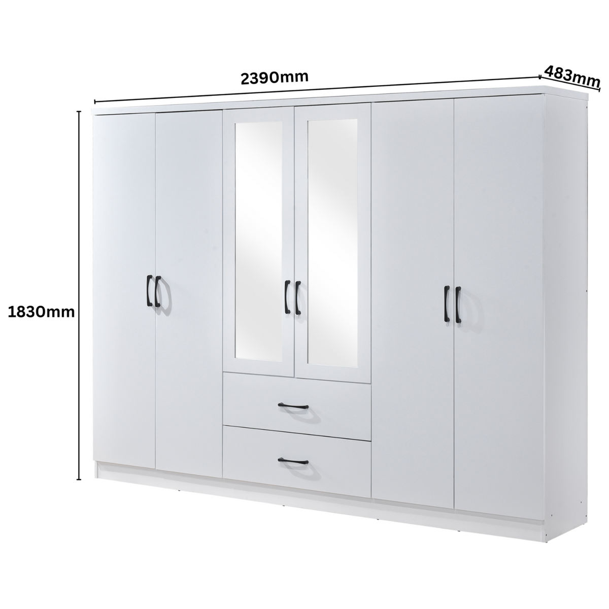Paddington 3+2 Drawer Chest 3 Piece Bedroom Set