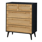 Manila Rattan 3+2 Drawer Chest of Drawers