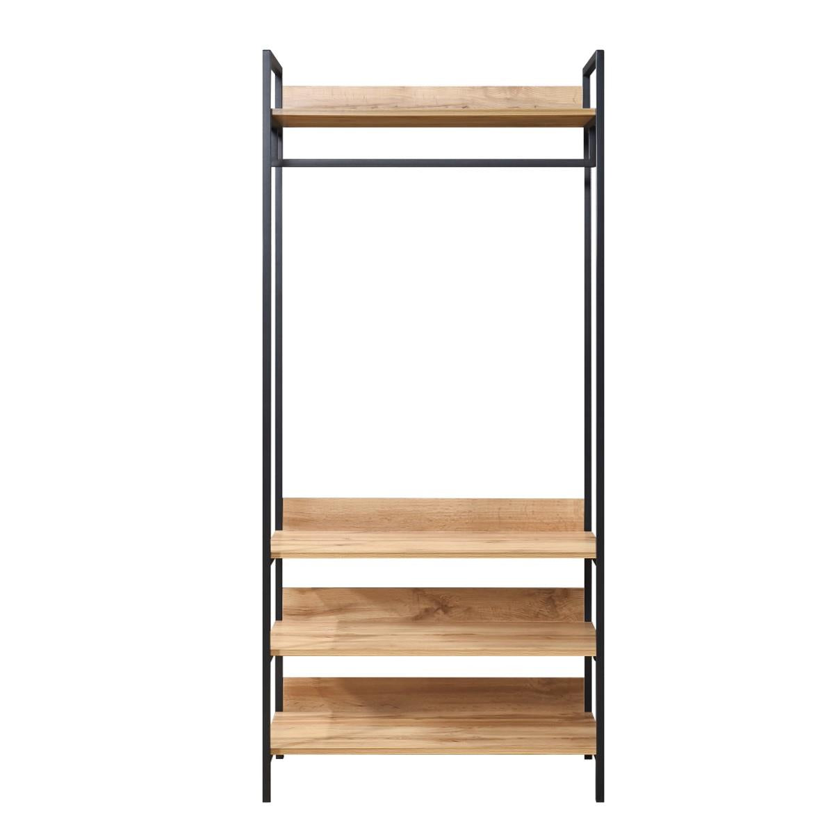 Alva Open Wardrobe with 4 Shelves