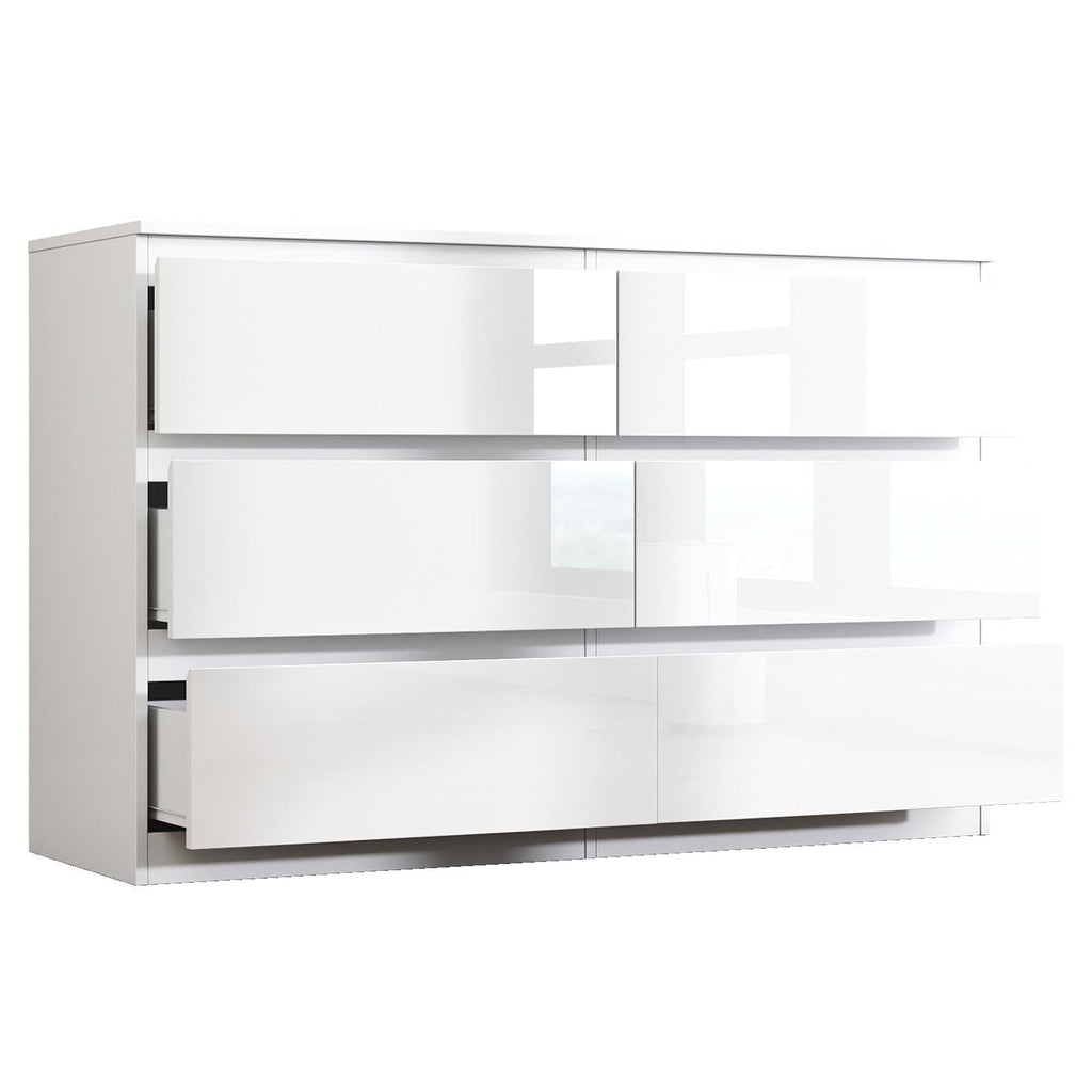 Soho 2 Door Wardrobe, 6 Drawer Chest & Bedside Tables 4 Piece Bedroom Set