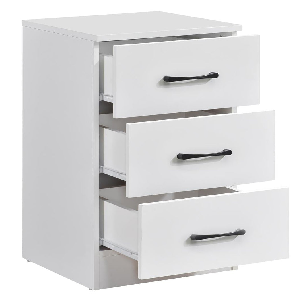 Paddington 3 Drawer Bedside Table