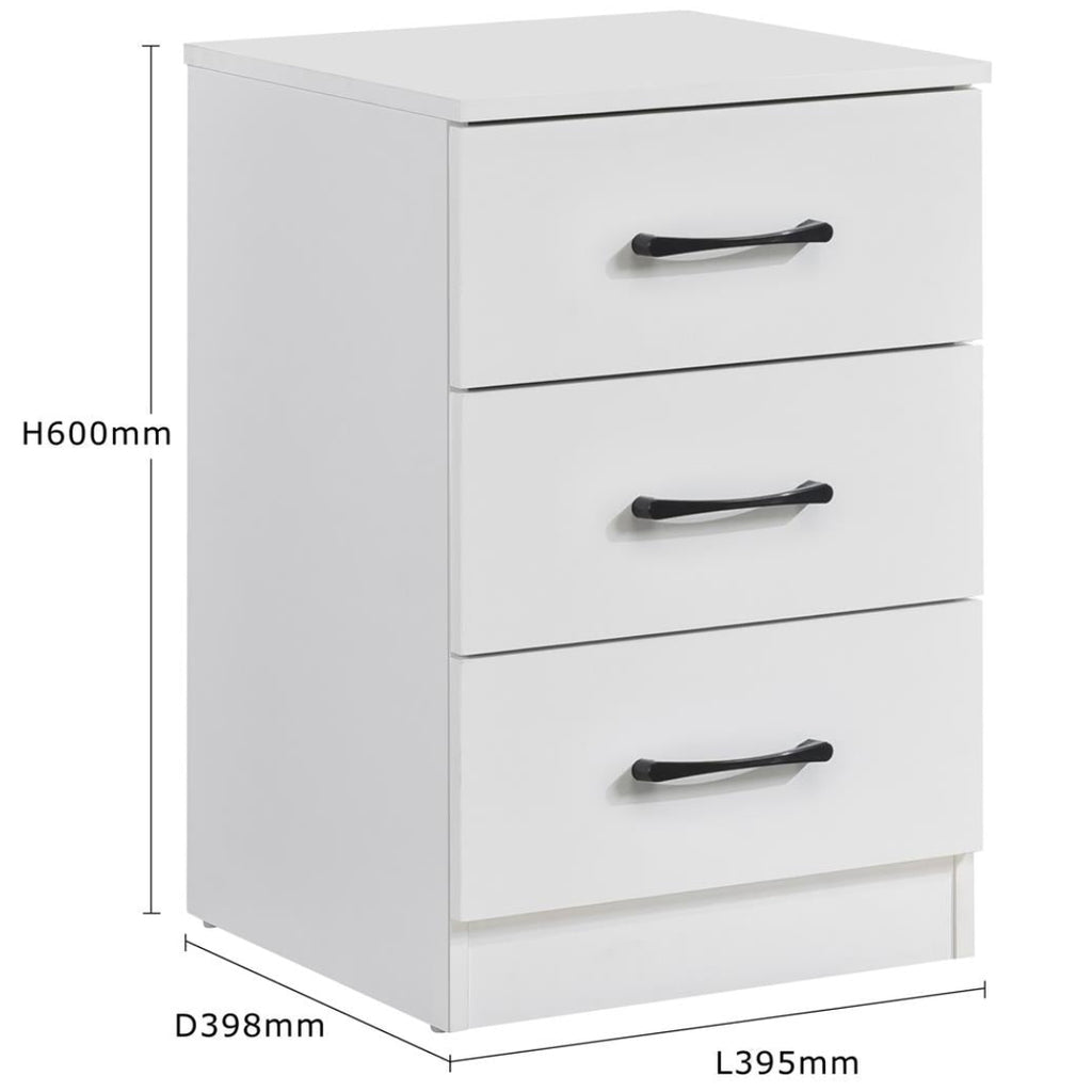 Paddington 3 Door Wardrobe & 7 Drawer Chest 3 Piece Set