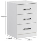Paddington 3 Door Wardrobe & 7 Drawer Chest 3 Piece Set