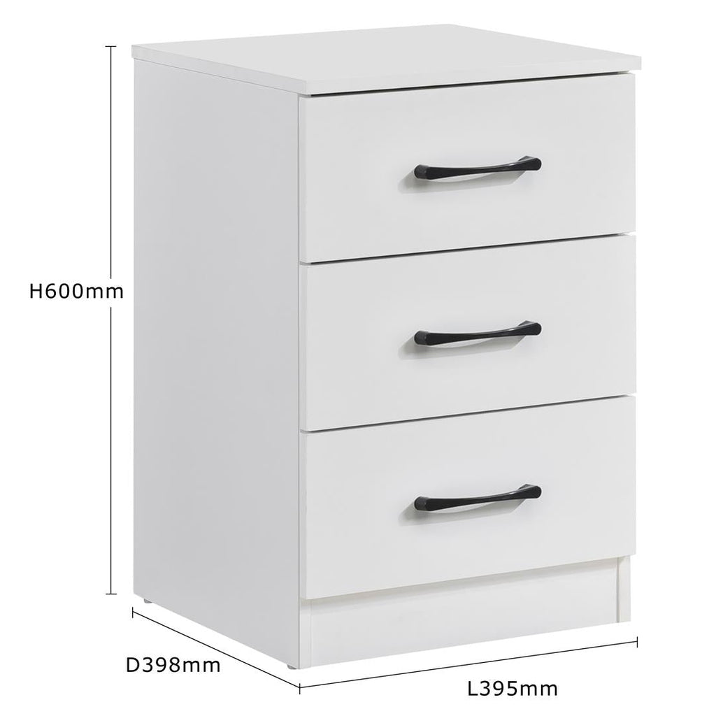 Paddington 3+2 Drawer Chest 3 Piece Bedroom Set