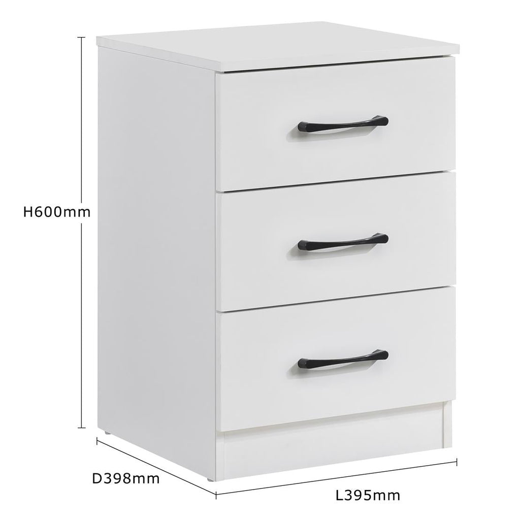 Paddington 3 Door Wardrobe & 3+2 Drawer Chest 3 Piece Bedroom Set