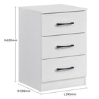 Paddington 3 Door Wardrobe & 3+2 Drawer Chest 3 Piece Bedroom Set