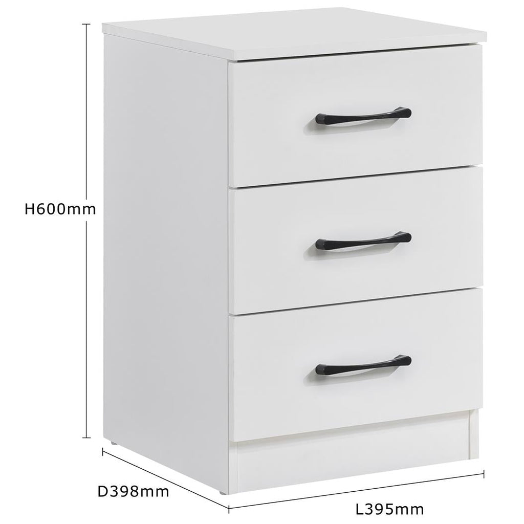 Paddington 4 Door Wardrobe & 3+2 Drawer Chest 3 Piece Bedroom Set