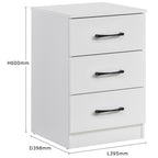 Paddington 4 Door Wardrobe & 3+2 Drawer Chest 3 Piece Bedroom Set