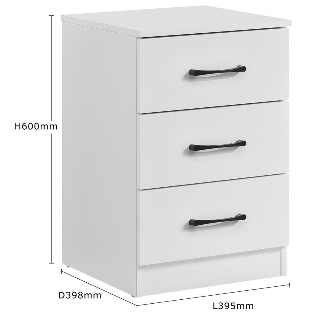Paddington 4 Door Wardrobe & 7 Drawer Chest 3 Piece Bedroom Set