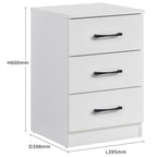 Paddington 4 Door Wardrobe & 7 Drawer Chest 3 Piece Bedroom Set