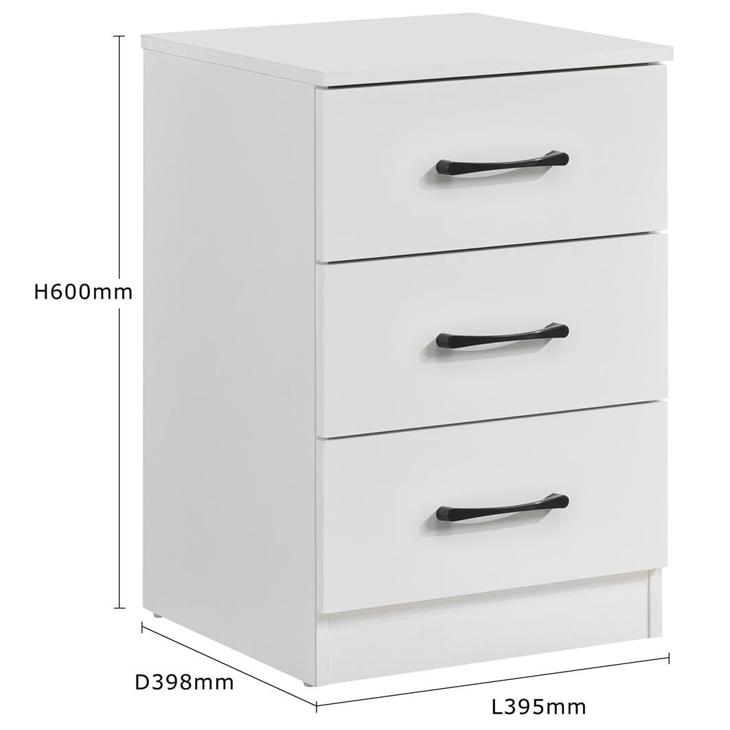 Paddington 4 Door Wardrobe & 7 Drawer Chest 3 Piece Bedroom Set
