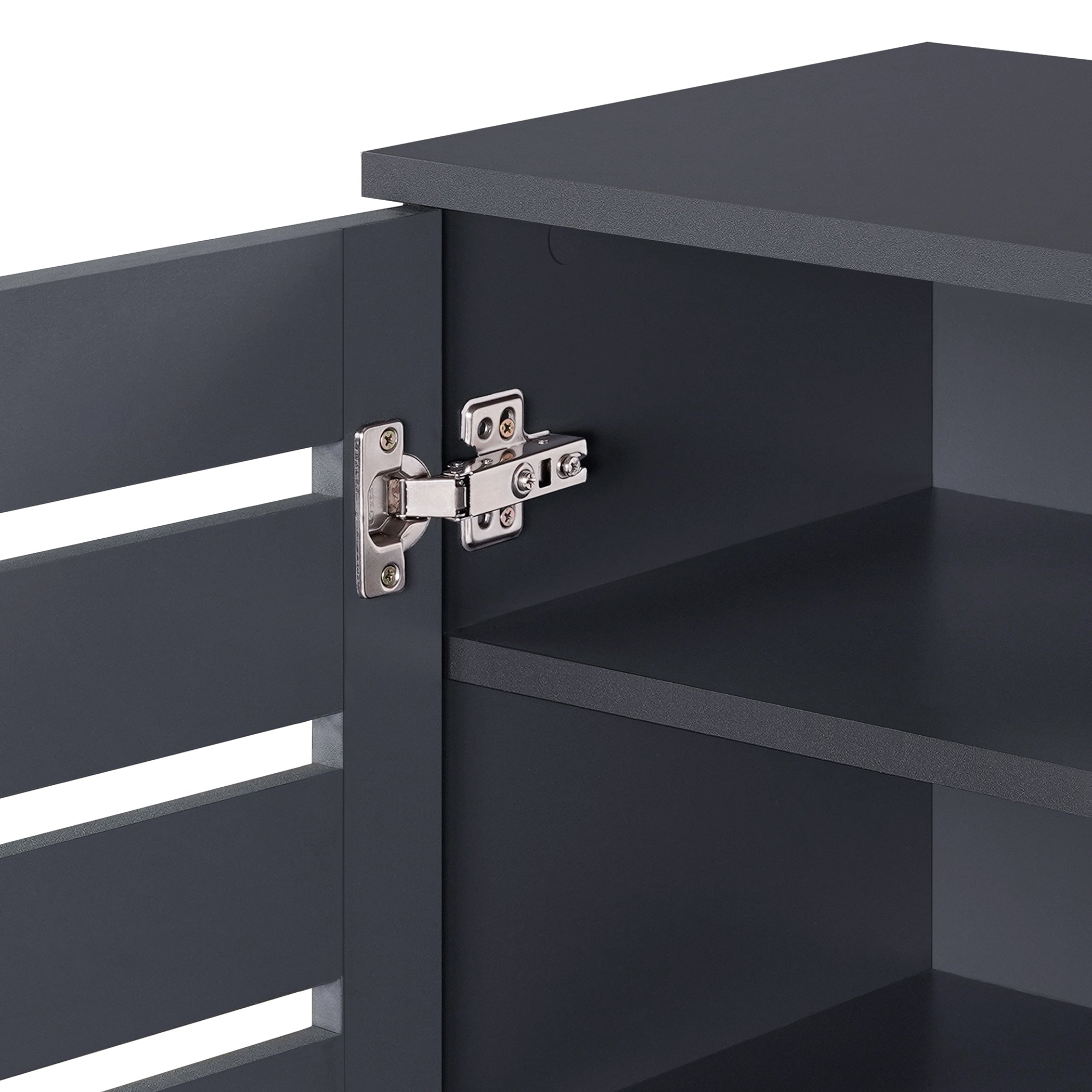 Euston Modern 2 Door Shoe Storage Cabinet - Swish Furniture