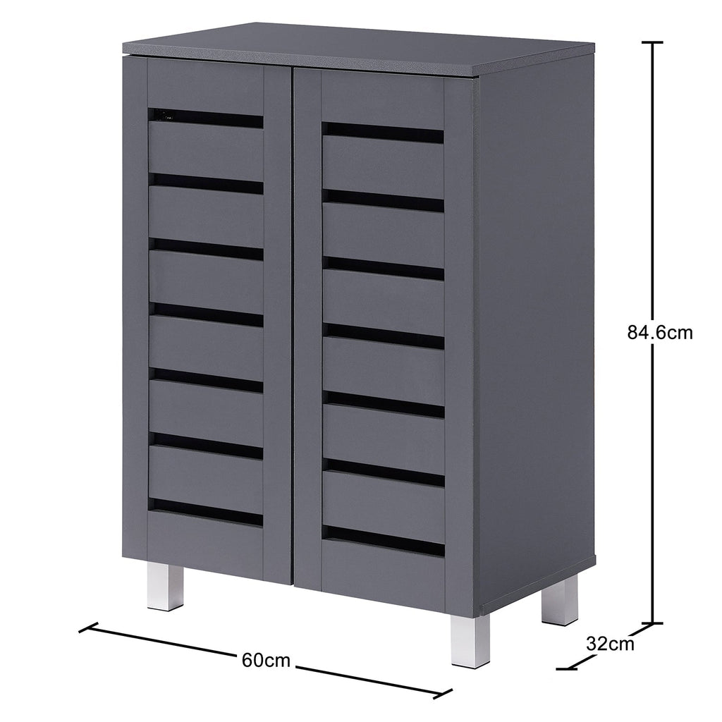 Euston Modern 2 Door Shoe Storage Cabinet - Swish Furniture