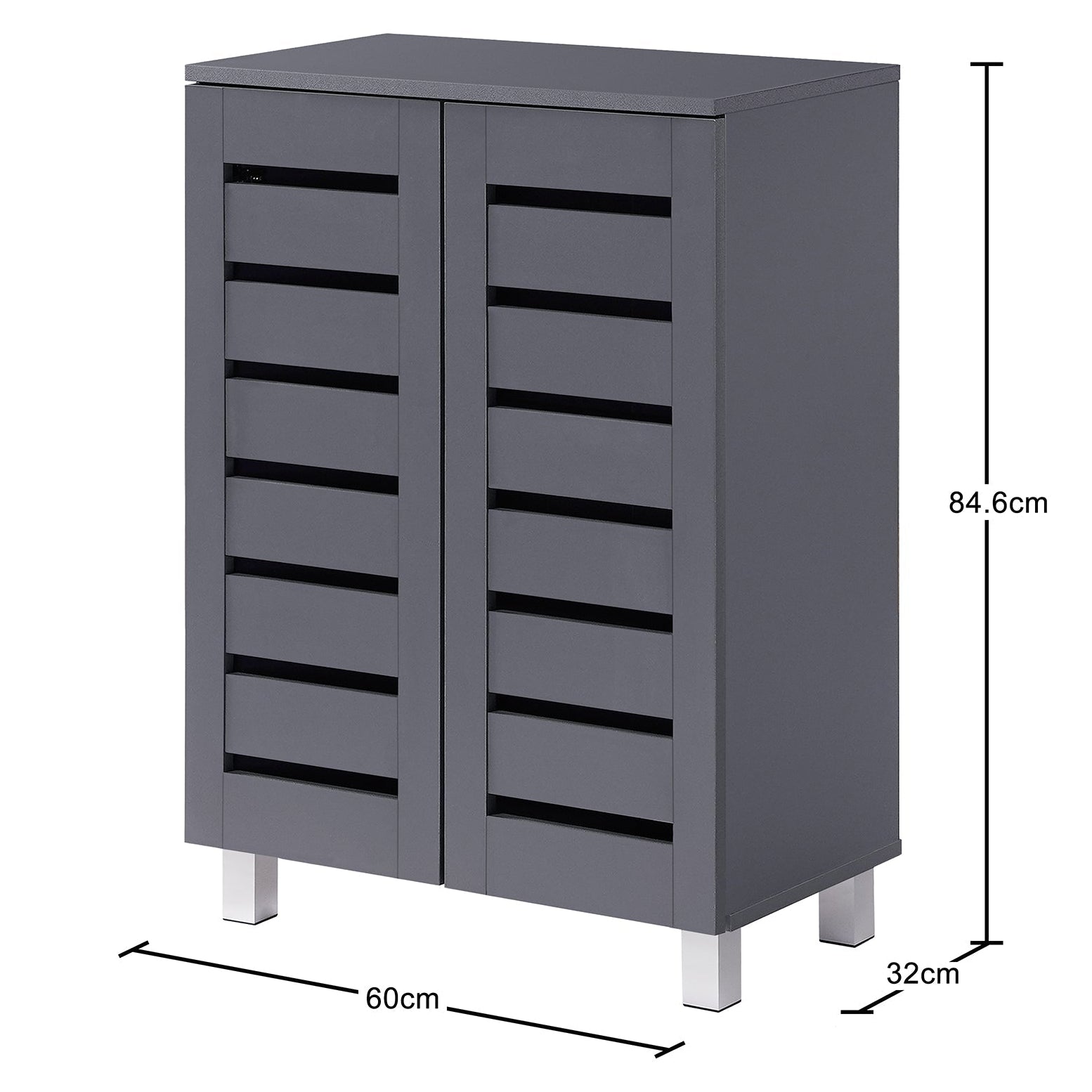 Euston Modern 2 Door Shoe Storage Cabinet - Swish Furniture