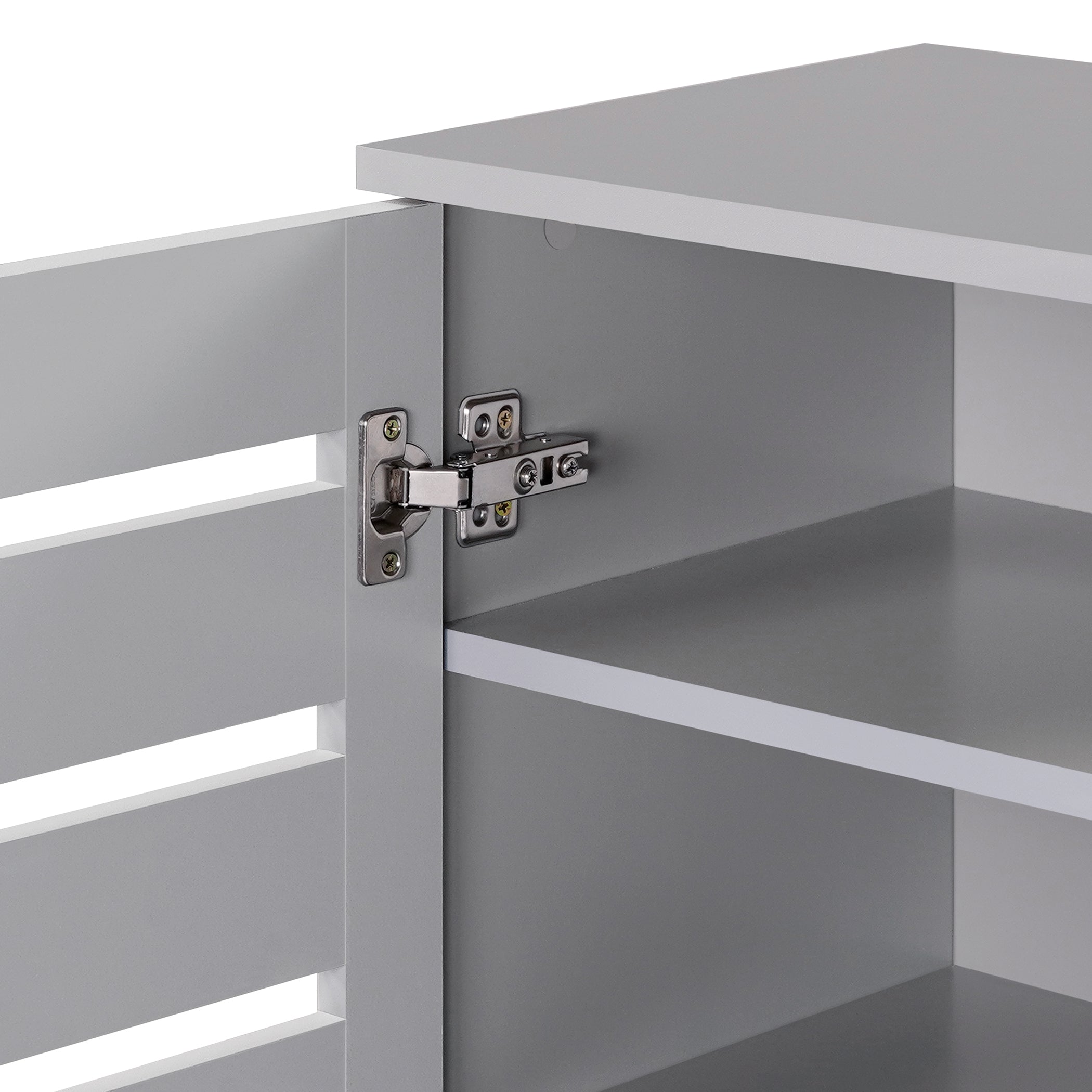 Euston Modern 2 Door Shoe Storage Cabinet - Swish Furniture