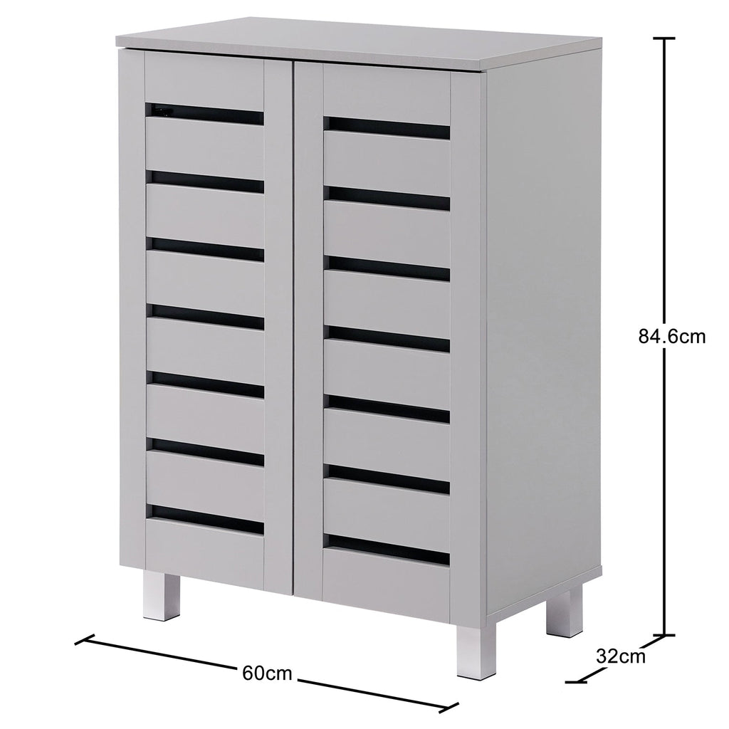 Euston Modern 2 Door Shoe Storage Cabinet - Swish Furniture