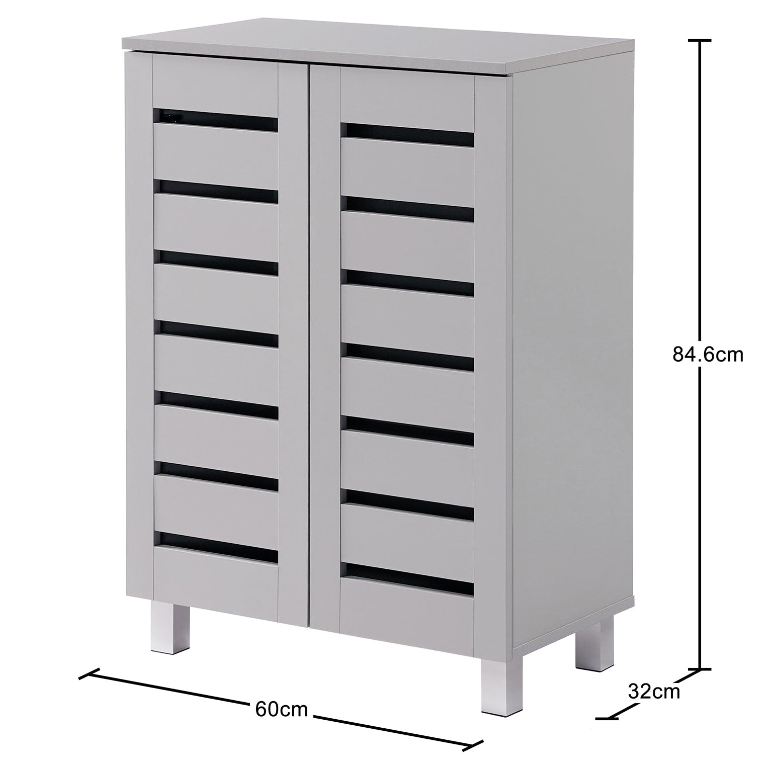 Euston Modern 2 Door Shoe Storage Cabinet - Swish Furniture