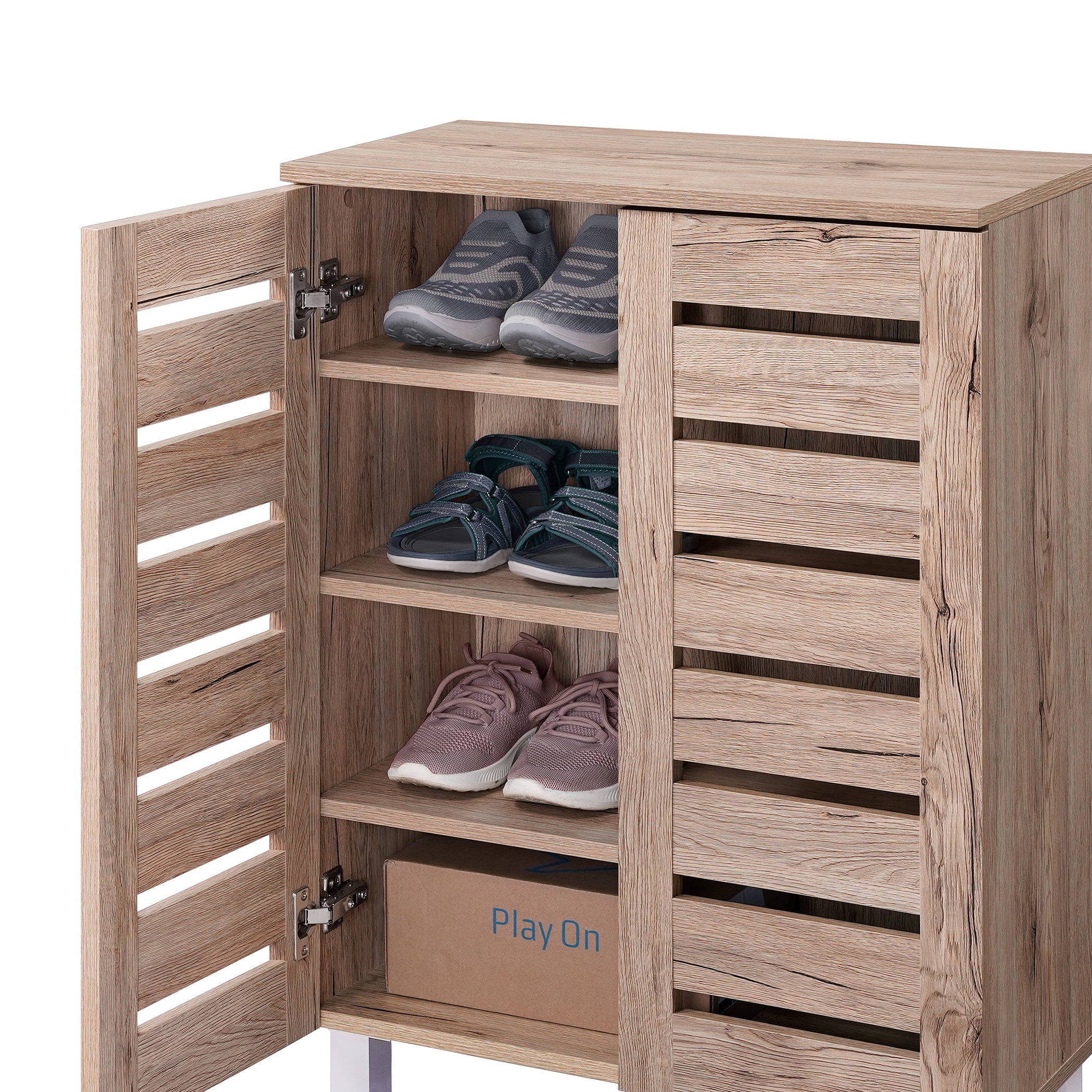Euston Modern 2 Door Shoe Storage Cabinet - Swish Furniture
