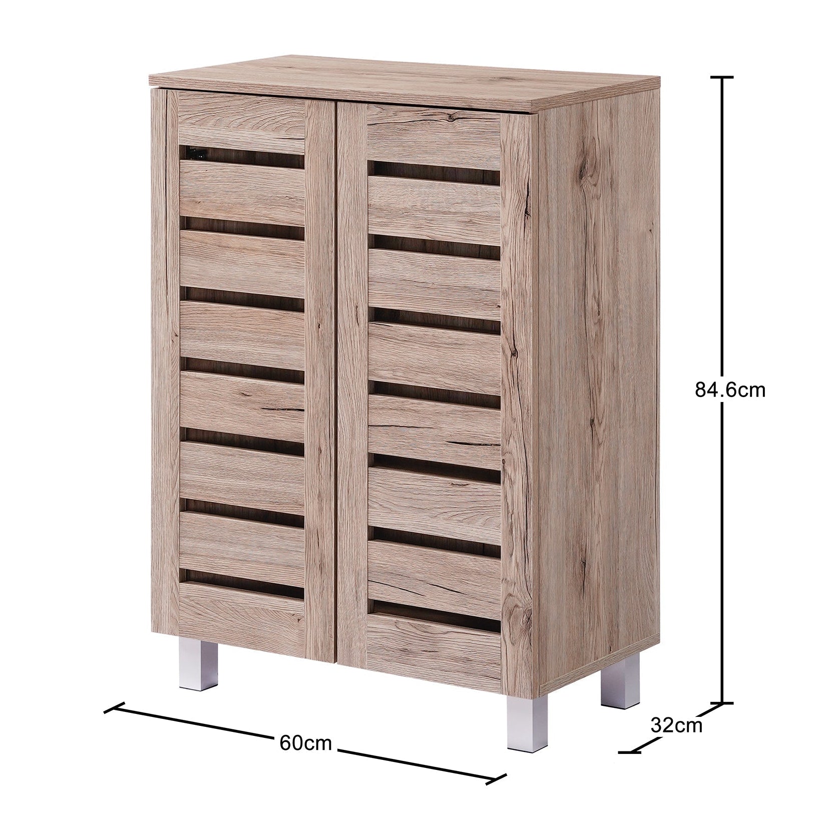 Euston Modern 2 Door Shoe Storage Cabinet - Swish Furniture