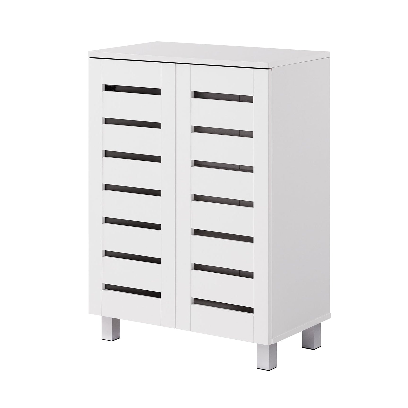 Euston Modern 2 Door Shoe Storage Cabinet - Swish Furniture