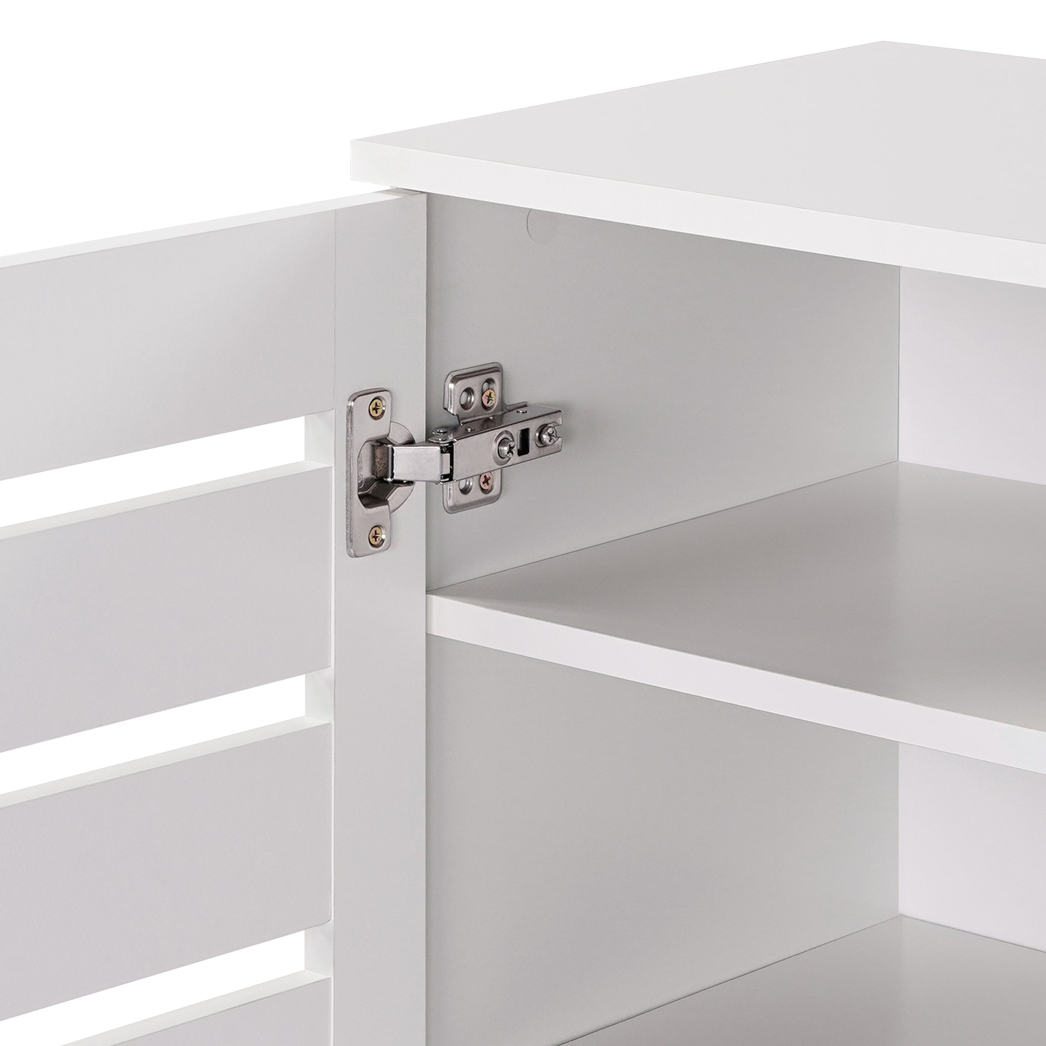 Euston Modern 2 Door Shoe Storage Cabinet - Swish Furniture