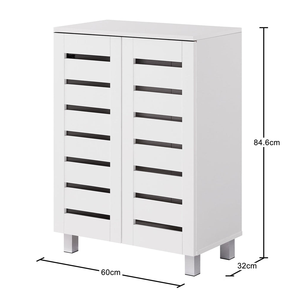 Euston Modern 2 Door Shoe Storage Cabinet - Swish Furniture