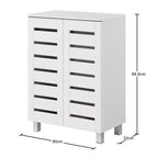 Euston Modern 2 Door Shoe Storage Cabinet - Swish Furniture
