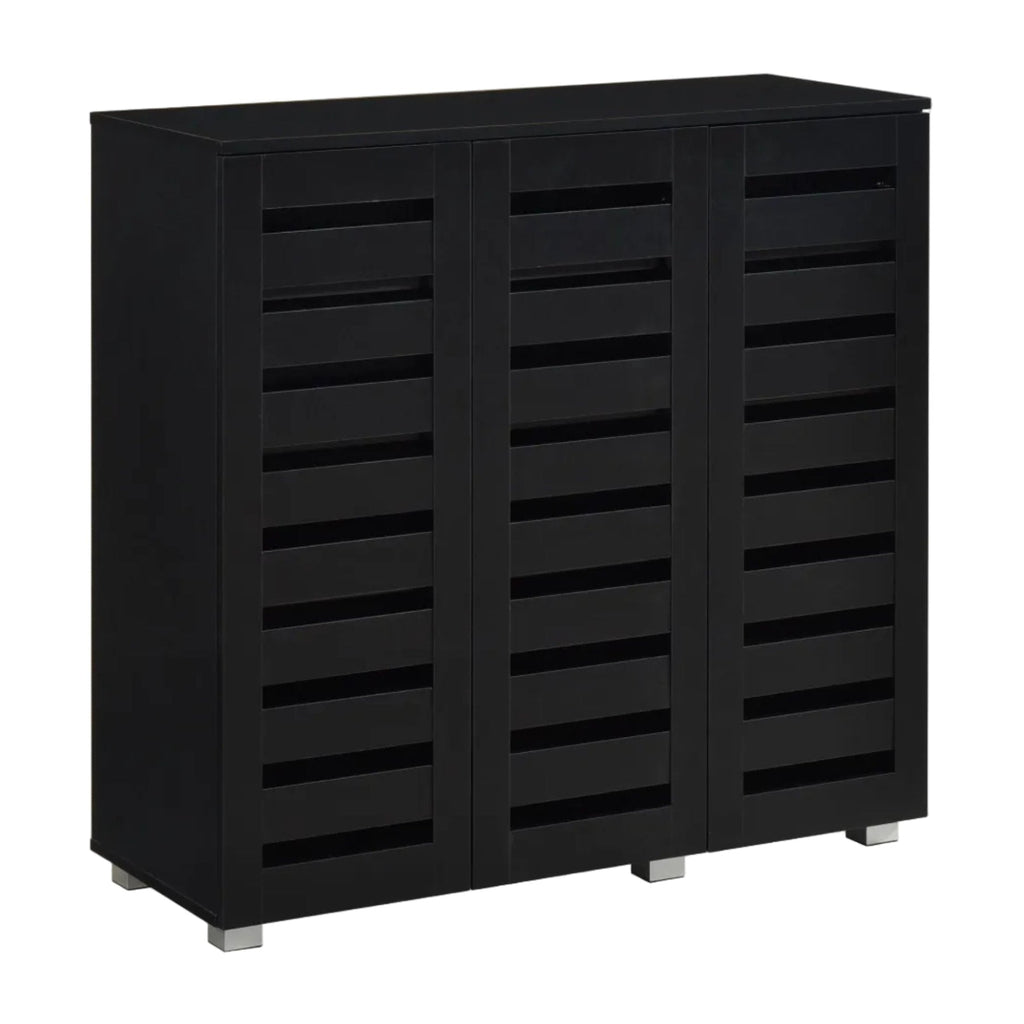 Euston Modern 3 Door Shoe Storage Cabinet - Swish Furniture