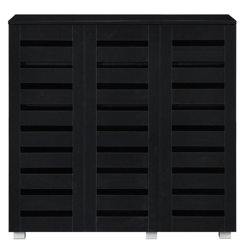 Euston Modern 3 Door Shoe Storage Cabinet - Swish Furniture