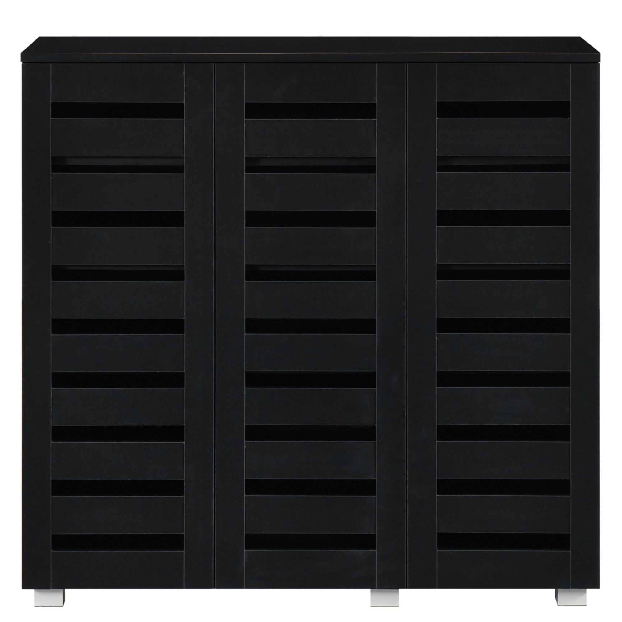 Euston Modern 3 Door Shoe Storage Cabinet - Swish Furniture
