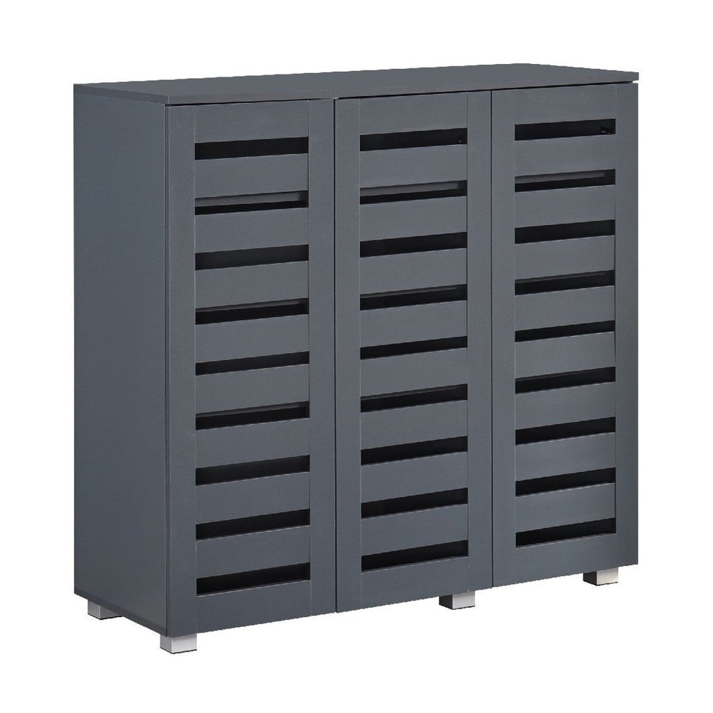 Euston Modern 3 Door Shoe Storage Cabinet - Swish Furniture
