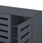 Euston Modern 3 Door Shoe Storage Cabinet - Swish Furniture