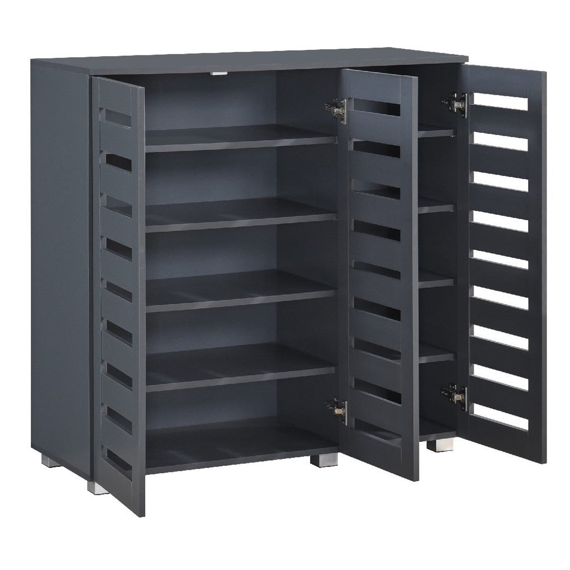 Euston Modern 3 Door Shoe Storage Cabinet - Swish Furniture