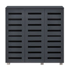 Euston Modern 3 Door Shoe Storage Cabinet - Swish Furniture