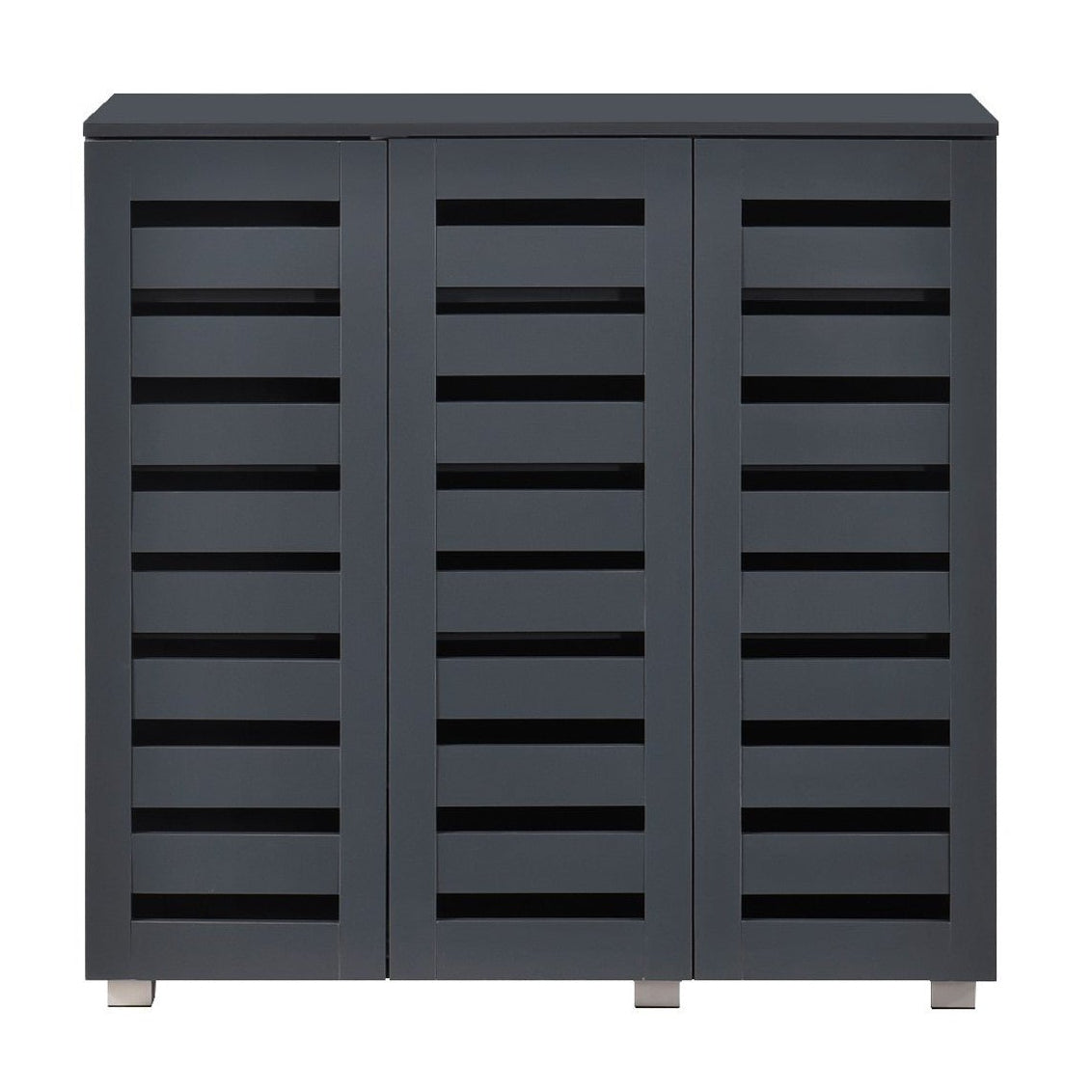 Euston Modern 3 Door Shoe Storage Cabinet - Swish Furniture