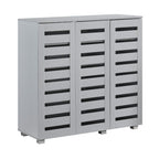 Euston Modern 3 Door Shoe Storage Cabinet - Swish Furniture