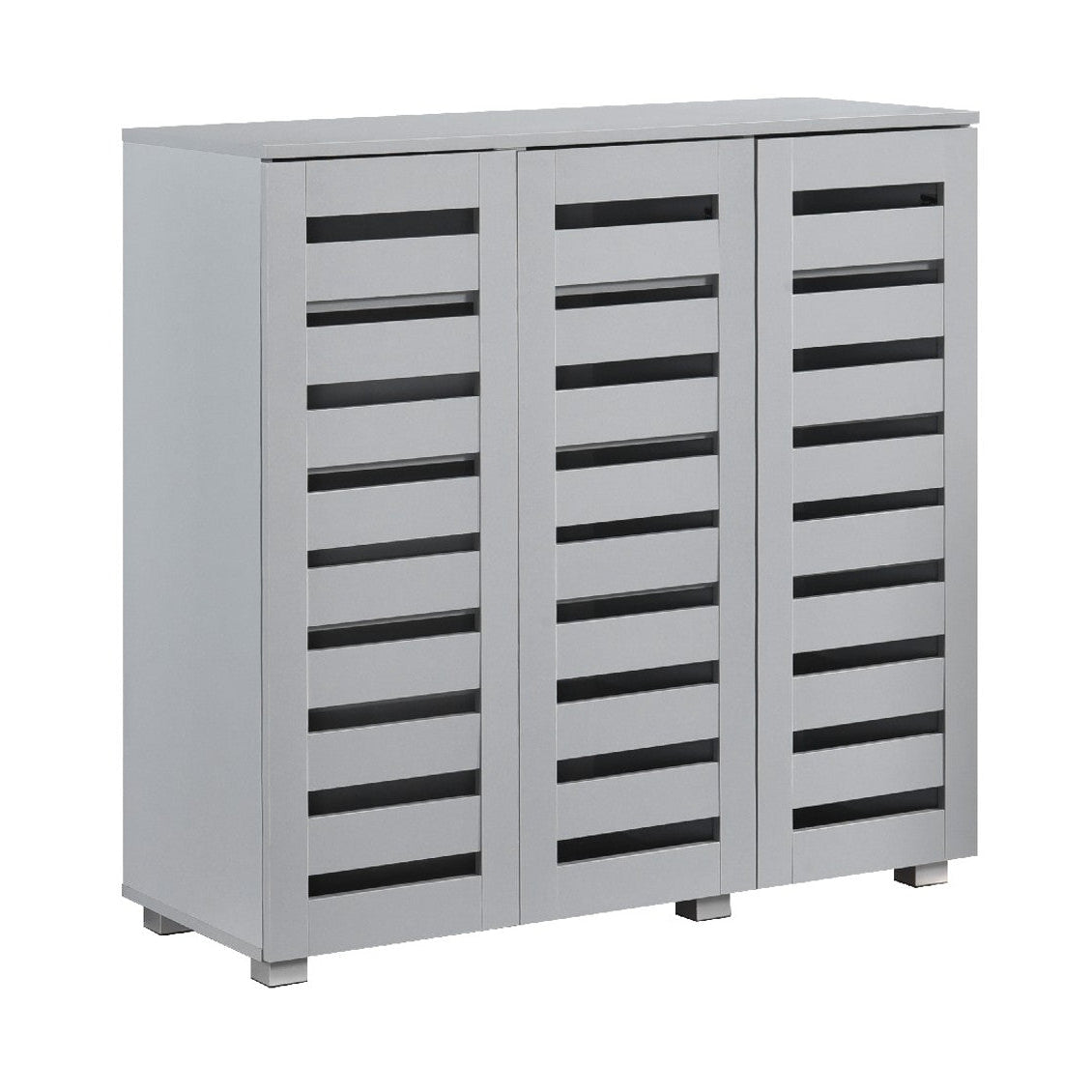 Euston Modern 3 Door Shoe Storage Cabinet - Swish Furniture