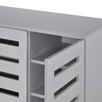 Euston Modern 3 Door Shoe Storage Cabinet - Swish Furniture