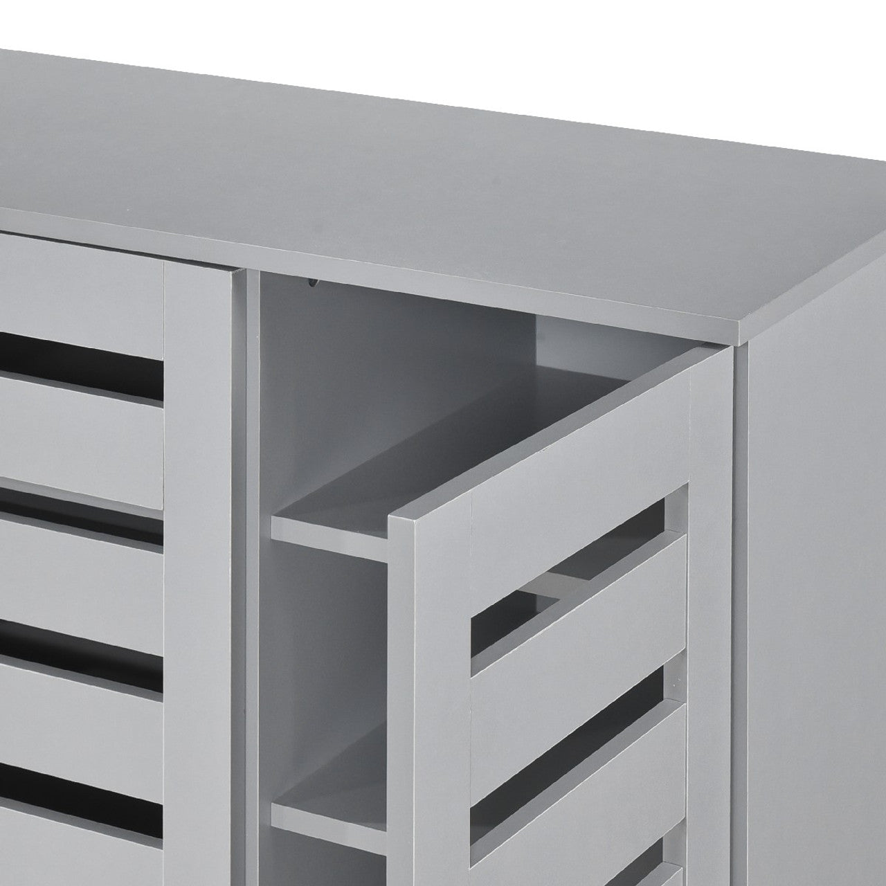 Euston Modern 3 Door Shoe Storage Cabinet - Swish Furniture