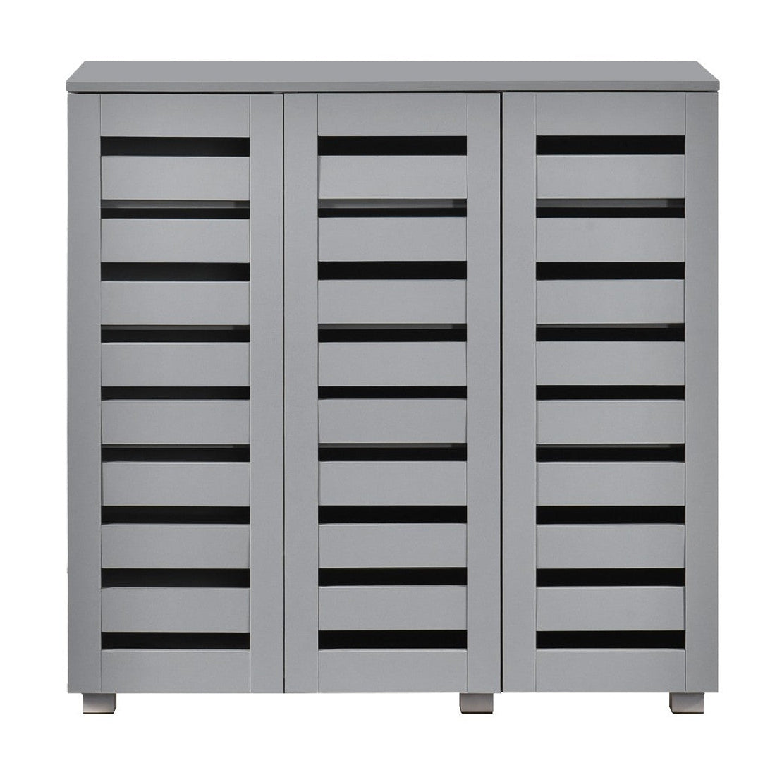 Euston Modern 3 Door Shoe Storage Cabinet - Swish Furniture