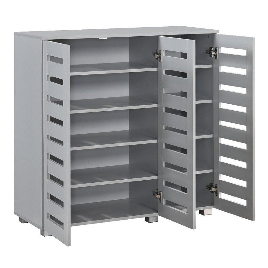 Euston Modern 3 Door Shoe Storage Cabinet - Swish Furniture