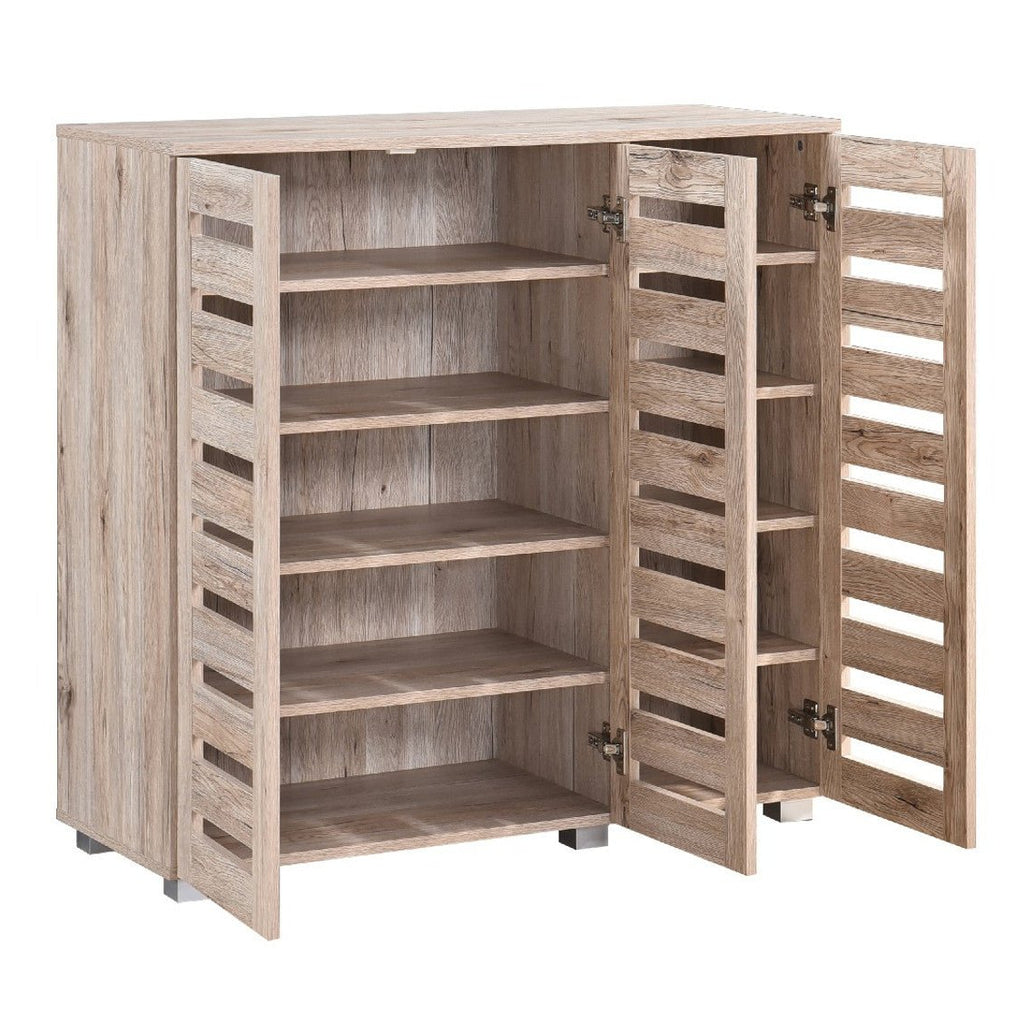 Euston Modern 3 Door Shoe Storage Cabinet - Swish Furniture