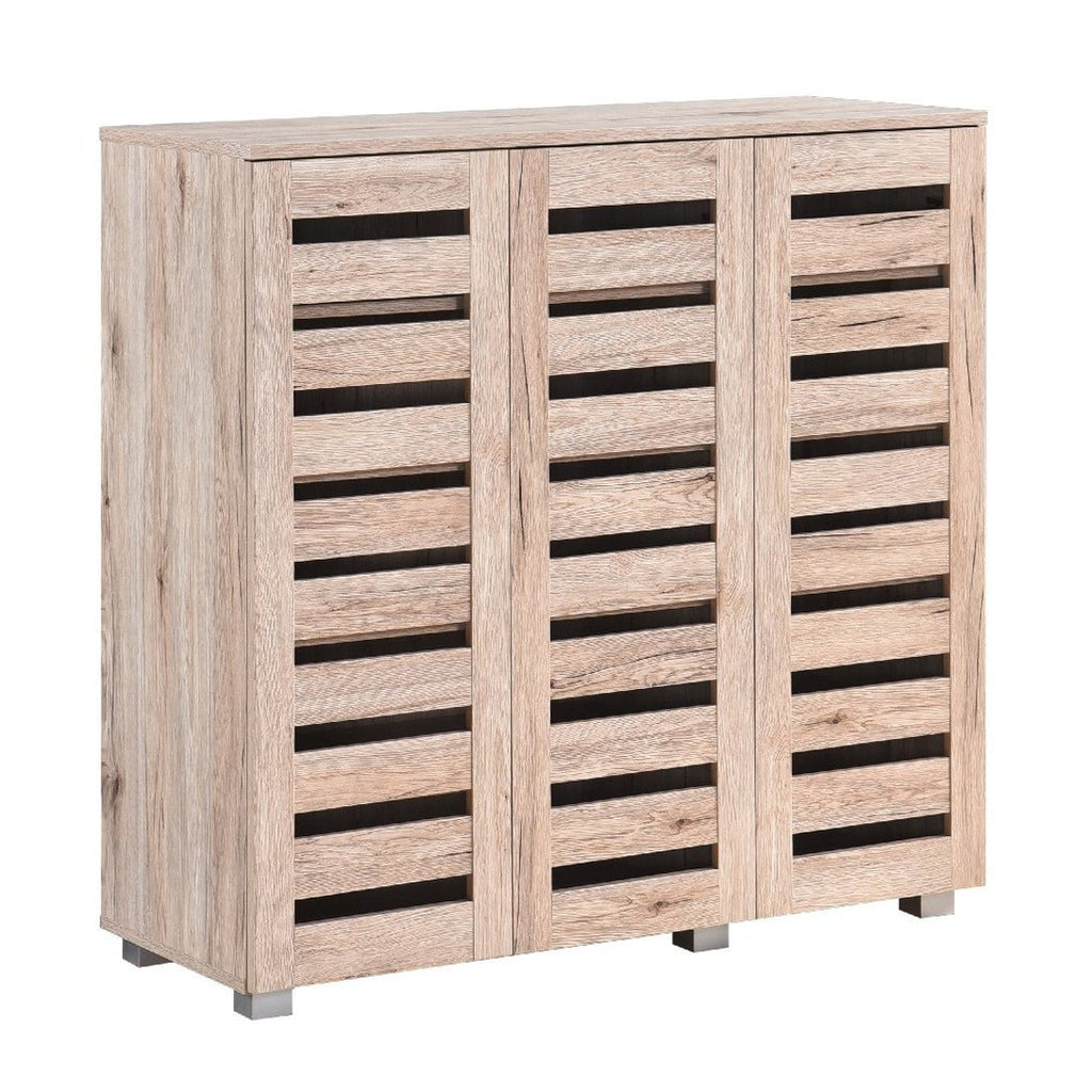 Euston Modern 3 Door Shoe Storage Cabinet - Swish Furniture