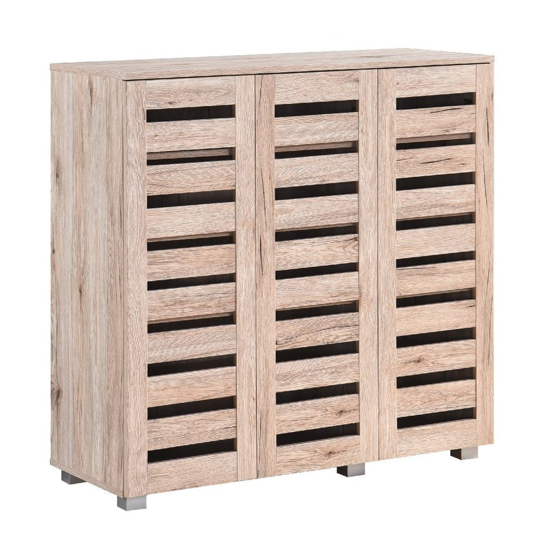 Euston Modern 3 Door Shoe Storage Cabinet - Swish Furniture