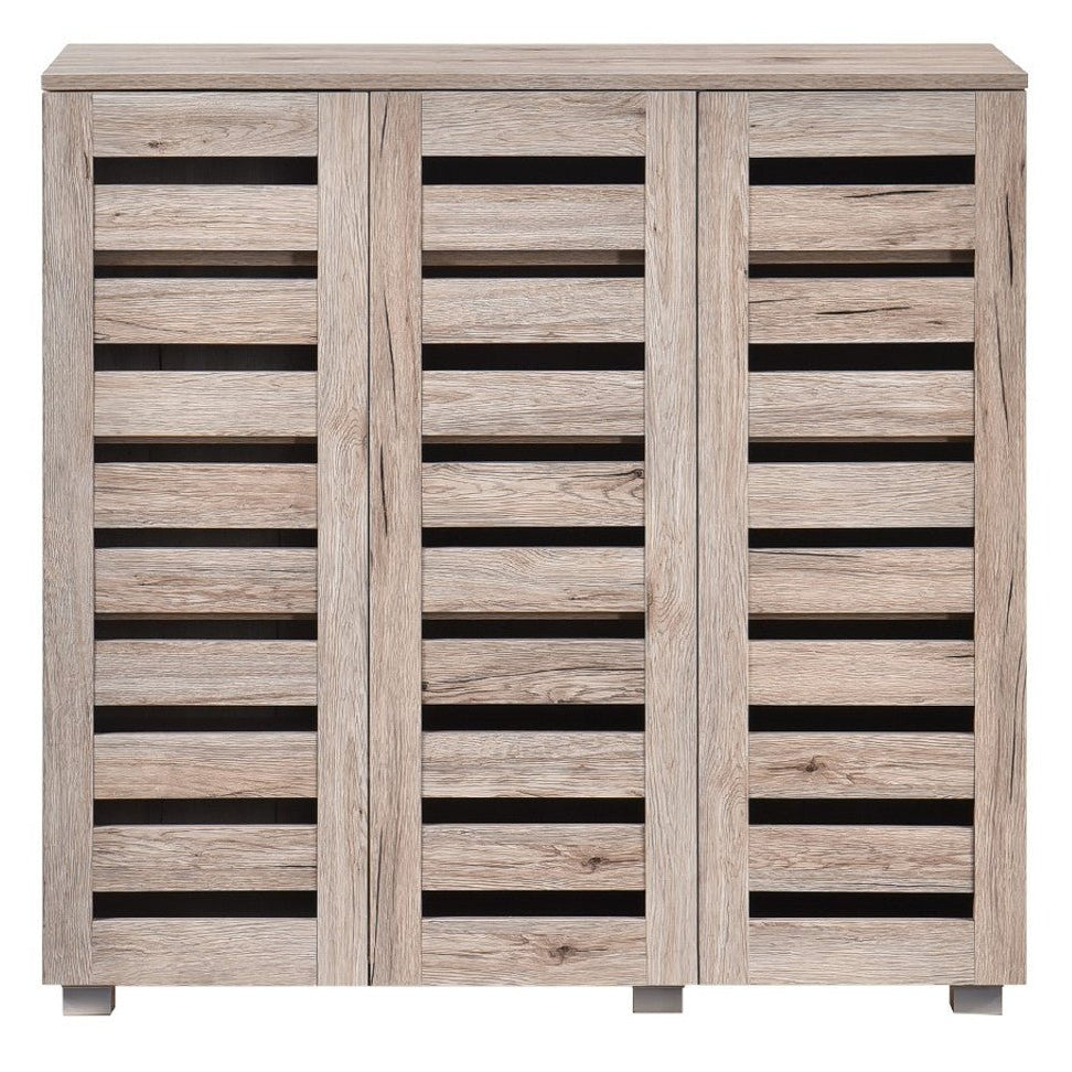 Euston Modern 3 Door Shoe Storage Cabinet - Swish Furniture